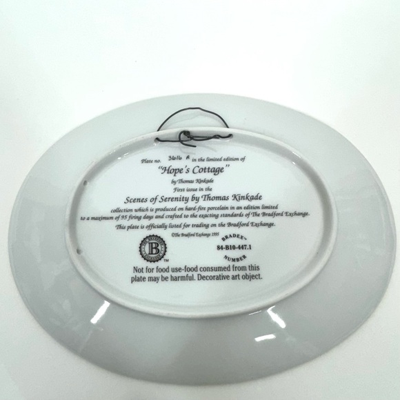 Thomas Kinkade 1st Issue Hope's Cottage Scenes Of Serenity Porcelain Art - Picture 7 of 10